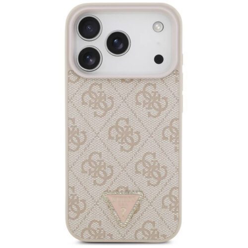 Guess bőr 4G háromszög Strass MagSafe tok iPhone 17 Pro Pink - Image 2