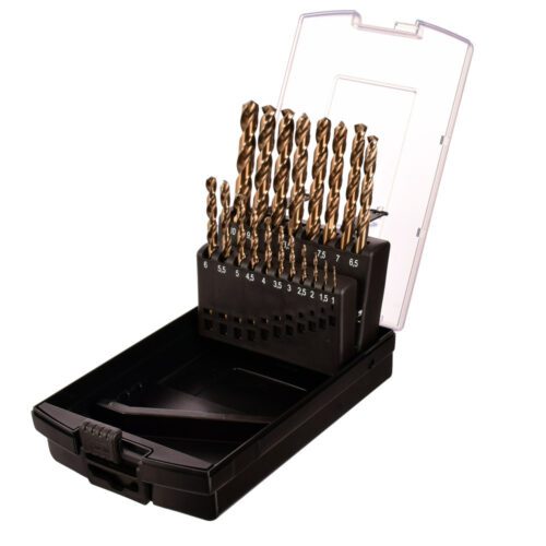 HSS-CO kobaltfúró készlet fémhez műanyag tokban 1-10mm (19 darabos) TC Technic JC1548019