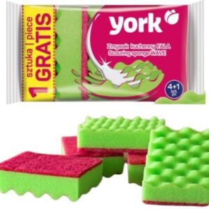 Hullámos súrolószivacs WAVE 4+1 db - YORK