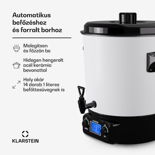 Klarstein Biggie Digital befőzőautomata italadagoló elektromos 27L 1800 W rozsdamentes acél - Image 2