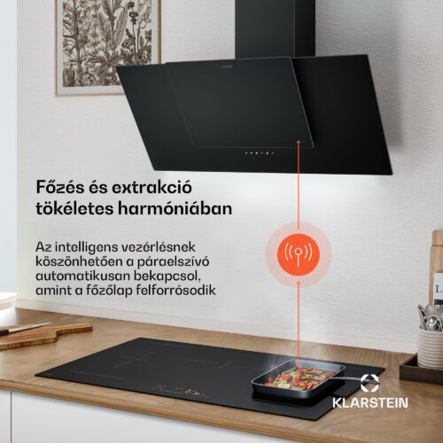Klarstein HaloSync indukciós főzőlap páraelszívóval | 5 főzőzóna | 11400 W | 632 m³/h | 90 cm - Image 2