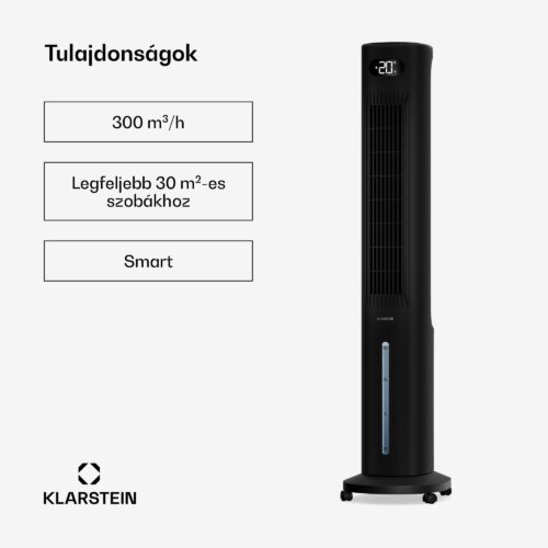 Klarstein Polar intelligens léghűtő vízhűtéssel | 300 m³/h | 5 l | 30 m² | 3 üzemmód | 75 W - Image 2
