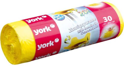 Köthető füles szemeteszsákok 20 liter / 30db - YORK - CLEAN HOUSE