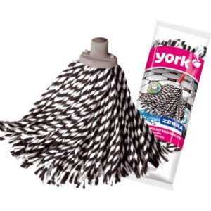 Pamut MOP fej zebra mintával 1db - YORK ZEBRA - CLEAN HOUSE