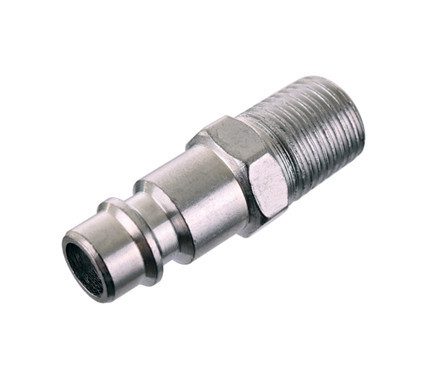 Pneumatikus gyorscsatlakozó dugó 1/4" külső menettel - 1 db (nikkelezett)
