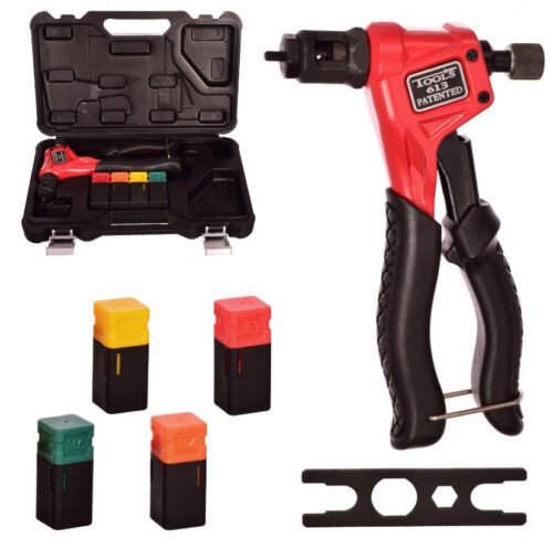 Professzionális kézi szegecselő vakszegecsanyákhoz kofferben 200 mm