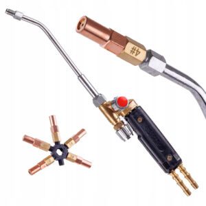 Propán Oxigén forrasztópisztoly 5db precíziós fúvókával 35 cm hosszú (fáklya) TC Technic ZW-02A