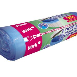 Szemeteszsákok húzózsinórral 35 liter / 15db - YORK - CLEAN HOUSE