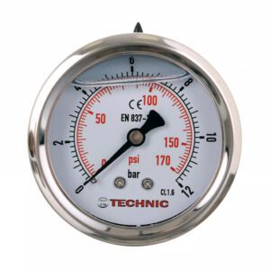 TC Technic glicerines nyomásmérő óra/manométer