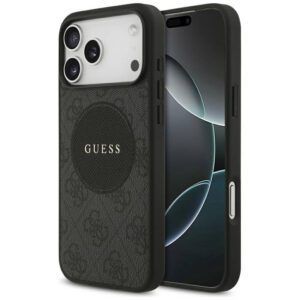 tok Guess 4G Circle Classic Logo MagSafe iPhone 17 Pro Max készülékhez fekete