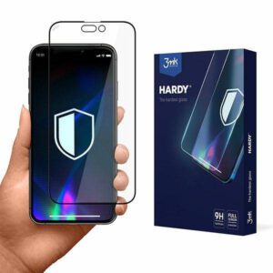 3mk Hardy edzett üveg fekete szegéllyel iPhone 13/13 Pro/14