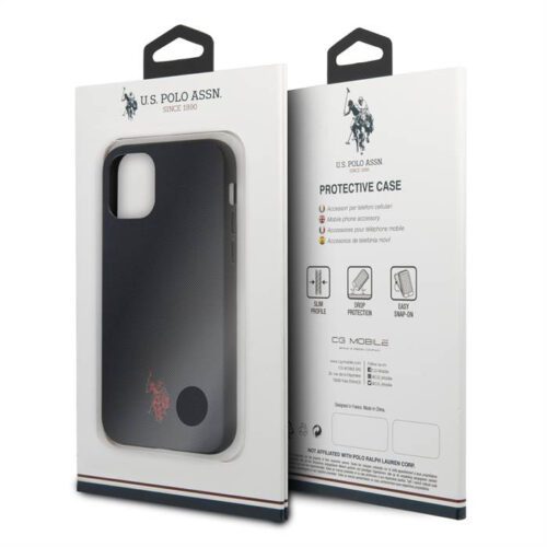Apple iPhone 11 Pro U.S.Polo USHC58PUNV Bőr Hátlap - Kék - Image 2