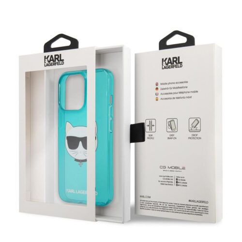 Apple iPhone 13 Pro KARL LAGERFELD KLHCP13LCHTRB Hátlap - Kék - Image 2