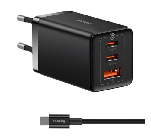BASEUS hálózati töltő USB+2 Type-C aljzat (5A