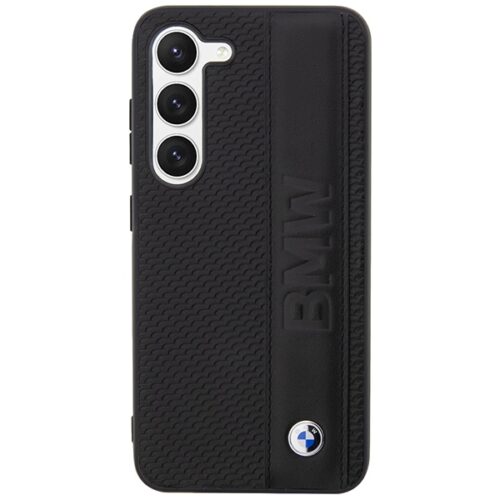 BMW BMHCS23S22RDPK Samsung Galaxy S23 S911 fekete keménytok bőr texturált és csíkos bőrrel - Image 2