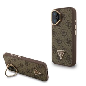 GUESS PU 4G STRASS TRIANGLE LOGO STAND műanyag telefonvédő (ütésállóság
