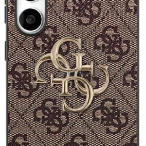 GUESS tok a SAMSUNG S25 FE készülékhez GUHCS25FE4GMGBR (PU bőr 4G fém logó) barna