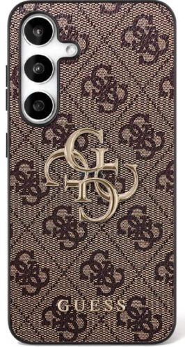 GUESS tok a SAMSUNG S25 FE készülékhez GUHCS25FE4GMGBR (PU bőr 4G fém logó) barna