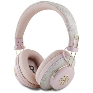 Guess GUBHS72P4FC4MP Metal 4G Logo Bluetooth vezeték nélküli fejhallgató ENC - rózsaszín