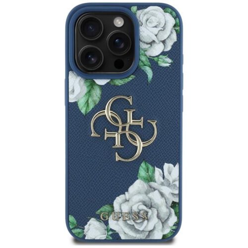 Guess GUHCP16LPGROP4MB Grained Roses Big 4G Logo tok iPhone 16 Pro - kék - Image 2
