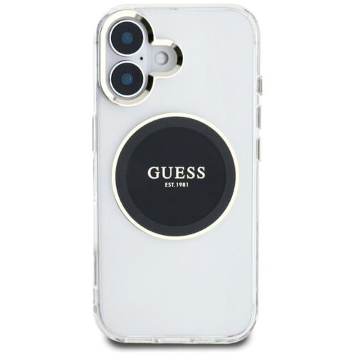 Guess GUHMP16SHTDRCEDK IML Metal Colored Circle Classic Logo MagSafe-kompatibilis tok iPhone 16 - fekete - Image 2