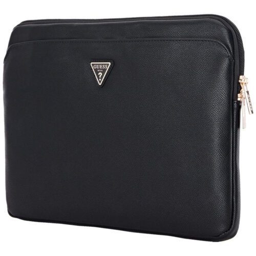 Guess Grained Zipper Pocket Triangle Logo laptoptáska 14" - fekete - Image 2