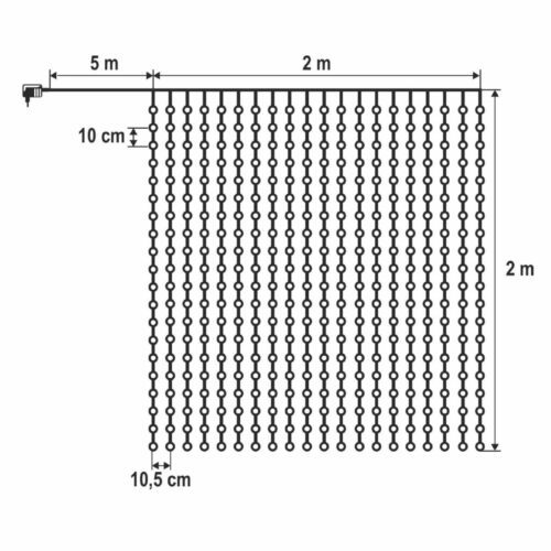 400 db melegfehér DOT LED