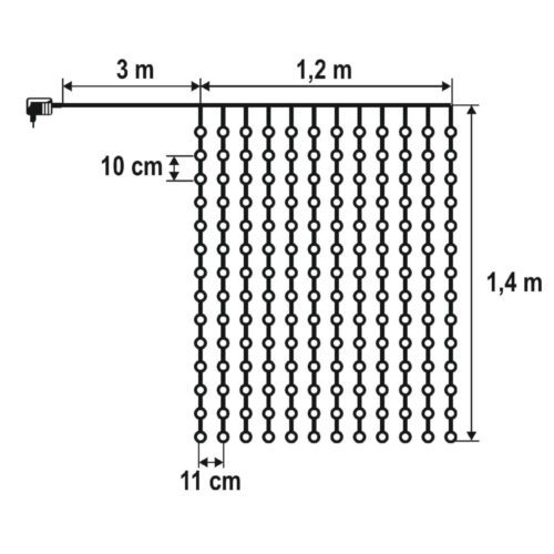 168 db melegfehér DOT LED