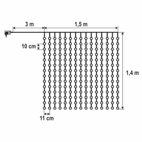 210db hidegfehér DOT LED