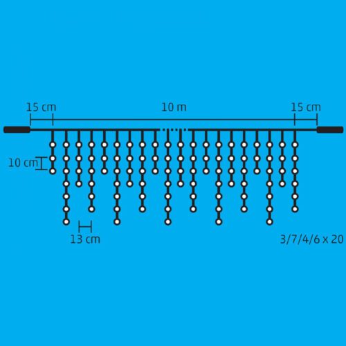 10 m / 400 db melegfehér LED