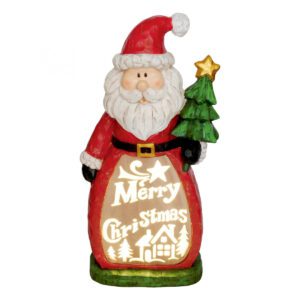 Home KDC 48 LED-es kerámia Mikulás figura