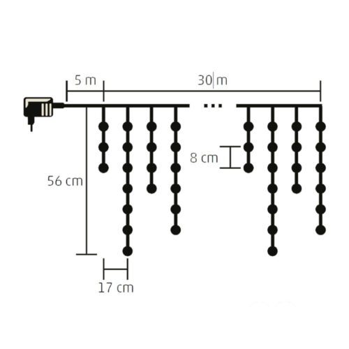 30 m / 900 db melegfehér LED