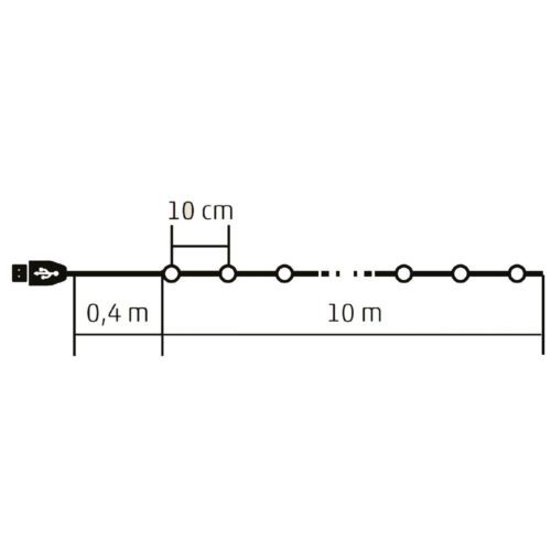 10 m / 100 db RGB micro LED