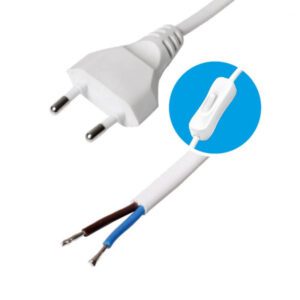 Home N 2K-2/WH hálózati csatlakozókábel kapcsolóval