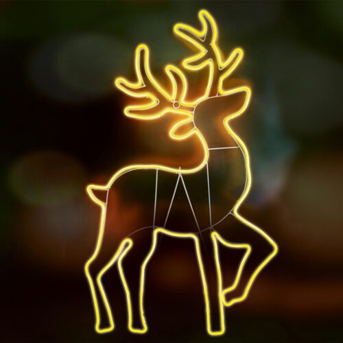 Home NEON 4 szarvas figura