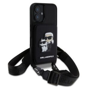 KARL LAGERFELD SAFFIANO CROSSBODY STRAP szilikon telefonvédő (ütésállóság