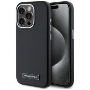 Karl Lagerfeld KLHMP15XPGMSRPK FW Metal Plate MagSafe-kompatibilis tok iPhone 15 Pro Max - fekete