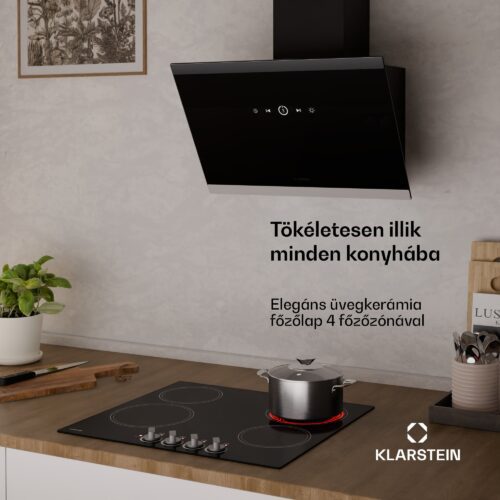 Klarstein EasyCook üvegkerámia főzőlap | 4 főzőzóna | 6000 W | 11 teljesítményfokozat | 60 cm - Image 2