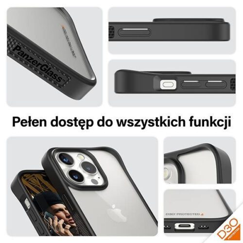 PanzerGlass ClearCase tok iPhone 15 Pro - fekete - Image 2