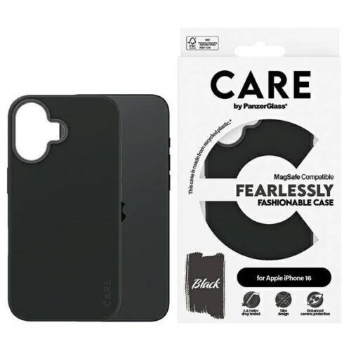 PanzerGlass Fashion MagSafe-kompatibilis tok iPhone 16 - fekete
