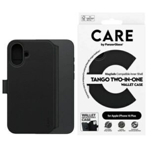 PanzerGlass Feature Tango MagSafe-kompatibilis könyvtok iPhone 16 Plus - fekete