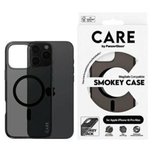 PanzerGlass Flagship MagSafe-kompatibilis tok iPhone 16 Pro Max - fekete átlátszó