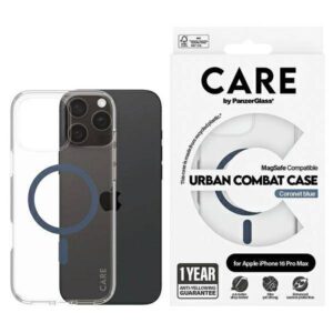 PanzerGlass Flagship MagSafe-kompatibilis tok iPhone 16 Pro Max - kék