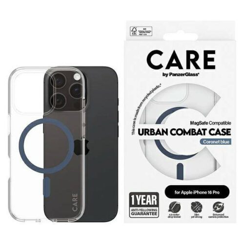 PanzerGlass Flagship MagSafe-kompatibilis tok iPhone 16 Pro - kék