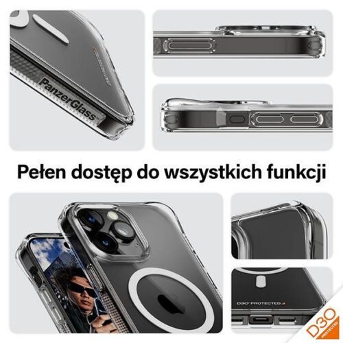 PanzerGlass HardCase MagSafe-kompatibilis tok iPhone 15 Pro Max - átlátszó - Image 2