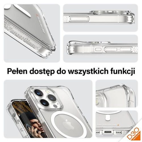 PanzerGlass HardCase MagSafe-kompatibilis tok iPhone 15 Pro - átlátszó - Image 2