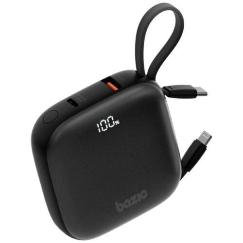 PowerBank 4w1 Bazic Fusion 10000mAh PD20W USB-C / Lightning fekete