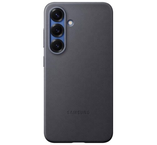 SAMSUNG műanyag telefonvédő (ECO bőr hatású hátlap) FEKETE Samsung Galaxy S25 (SM-S931)