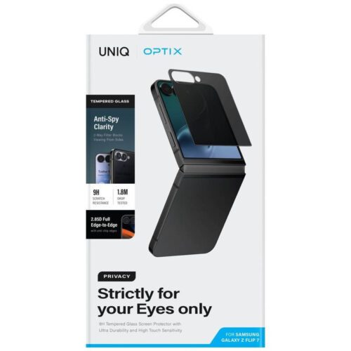 UNIQ Optix Privacy betekintésvédett edzett üveg (front kijelzőre) Samsung Galaxy Z Flip7 - Image 2