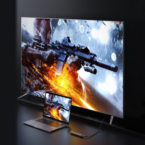 Ugreen adapter USB type-c - HDMI / 4 x USB szürke (cm417) - Image 2